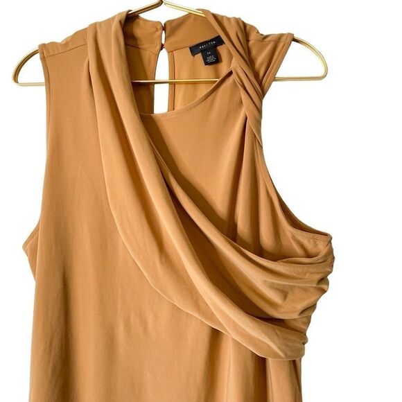 Halogen draped sleeveless keyhole blouse Sz 1X - Picture 3 of 7